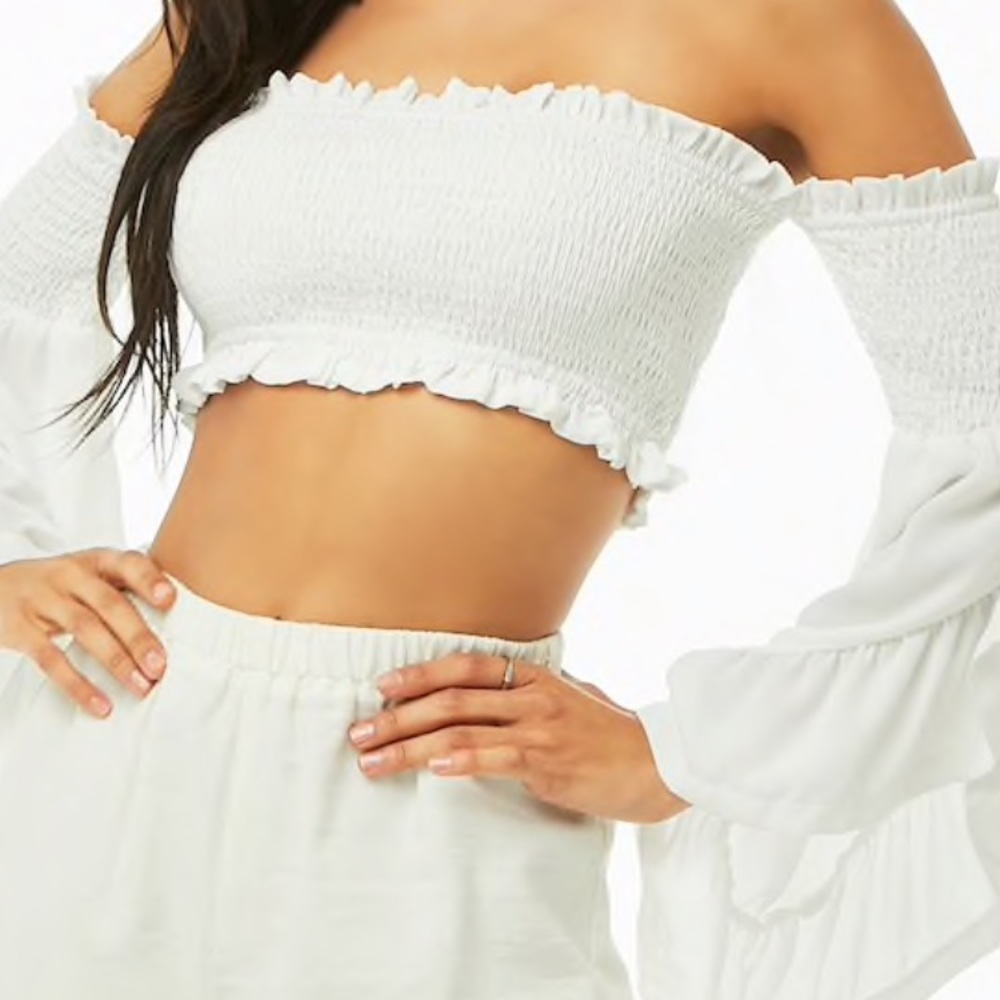 Off the shoulder crop top